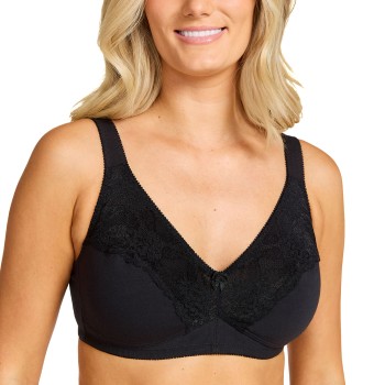 Damella BH Felice Soft Bra Sort bomuld A 85 Dame