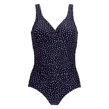 Damella Fiona Swimsuit Pattern Marine/Rød 36 Dame