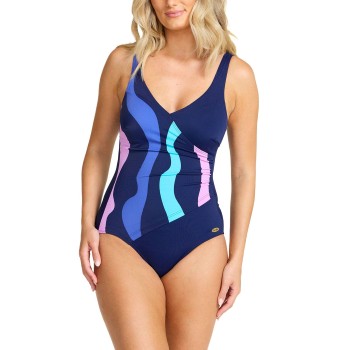 Damella Julia Basic Swimsuit Rosa/Blå 36 Dame