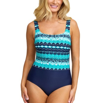 Damella Patricia Swimsuit Blå Mønster 42 Dame