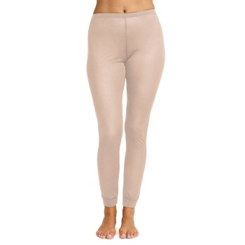 Damella Silk Leggings Nougat silke Large Dame