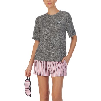 DKNY 100 DKNY Short Pj Set Grå/Rosa Large Dame