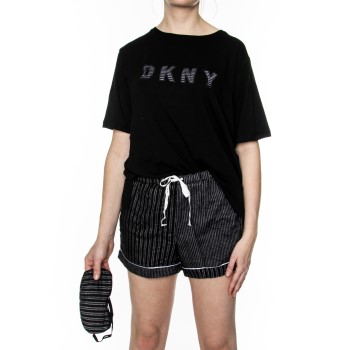 DKNY Hello Fall Pj Set Box Sort mønstret Small Dame