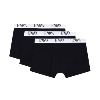 Emporio Armani Armani Stretch Jersey Boxer With Logo 3P Sort bomuld Small Herre