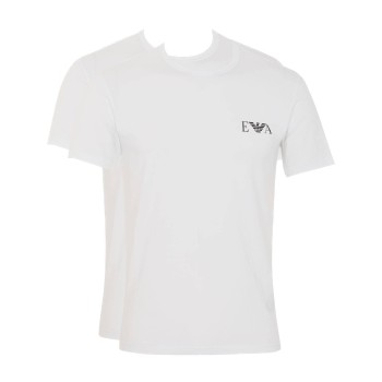 Emporio Armani Armani Stretch Jersey Fitted T-Shirts 2P Hvid bomuld Small Herre
