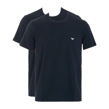 Emporio Armani Armani Stretch Jersey Loungewear T-Shirts 2P Marineblå bomuld Small Herre