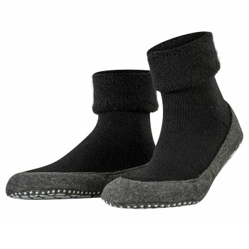 Falke Strømper Cosyshoe Adult Sort uld Str 43/44 Herre
