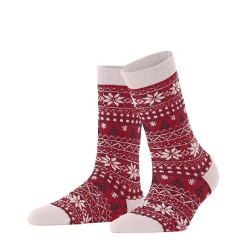 Falke Strømper Country Calling Women Wool Sock Rosa Mønster  Str 35/38 Dame