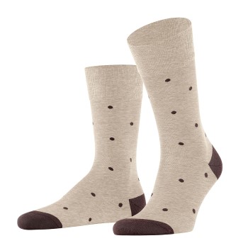 Falke Strømper Dot Socks Beige bomuld Str 39/42 Herre