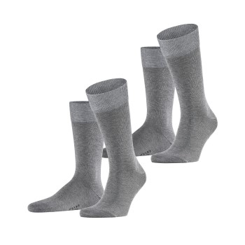 Falke Strømper 2P Happy Socks Grå Str 39/42 Herre