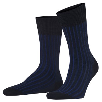 Falke Strømper Shadow Marine Stribet bomuld Str 41/42 Herre
