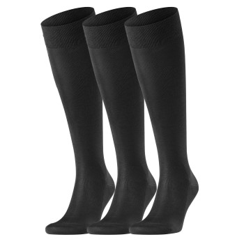 Falke Strømper 3P Tiago Knee-high Sort bomuld Str 43/44 Herre