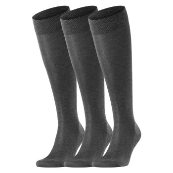 Falke Strømper 3P Tiago Knee-high Grå bomuld Str 45/46 Herre