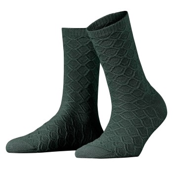 Falke Strømper Women Argyle Wool Sock Grøn Str 39/42 Dame
