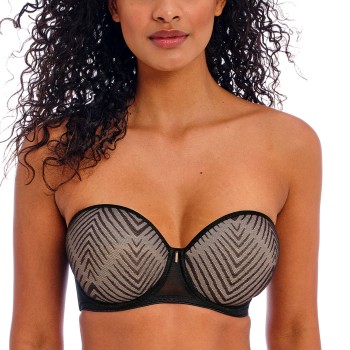 Freya BH Tailored Underwire Moulded Strapless Bra Sort G 60 Dame