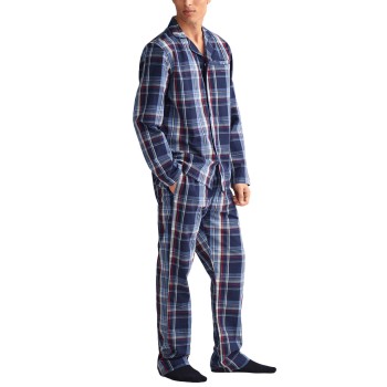 Gant Check Pajama Set Shirt And Pants Blå bomuld Medium Herre