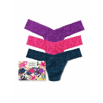 Hanky Panky Trusser 9P Low Rise Lace Thong Lilla nylon One Size Dame