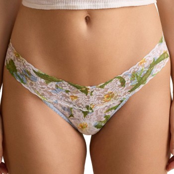 Hanky Panky Trusser 2P Printed Low Rise Thong Blå/Hvid nylon One Size Dame