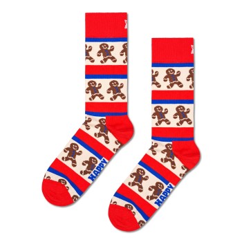 Happy socks Strømper Gingerbread Stripe Sock Rød modal Str 36/40