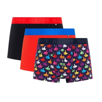 Happy socks 3P Thumbs Up Boxershorts Flerfarvet bomuld Medium Herre