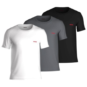 HUGO 3P Triplet T-Shirt Grå/Sort bomuld Medium Herre