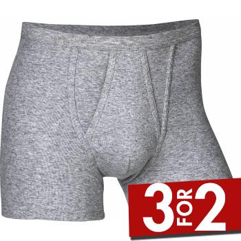 JBS Basic Fly Boxer Grå bomuld Medium Herre