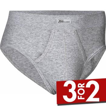 JBS Classic Brief 390-12 Grå bomuld Large Herre