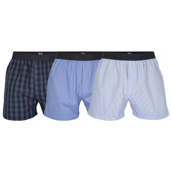JBS 3P Organic Cotton Boxershorts Blå Mønster økologisk bomuld X-Large Herre
