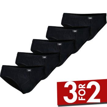 JBS 5P Organic Cotton Mini Slip Brief Sort økologisk bomuld 3XL Herre