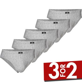 JBS 5P Organic Cotton Mini Slip Brief Grå økologisk bomuld Large Herre