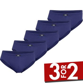 JBS 5P Organic Cotton Mini Slip Brief Blå økologisk bomuld Large Herre
