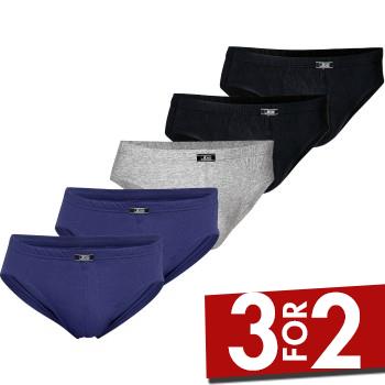 JBS 5P Organic Cotton Mini Slip Brief Flerfarvet økologisk bomuld 3XL Herre