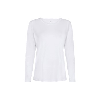JBS of Denmark Bamboo Long Sleeve Top Hvid Medium Dame