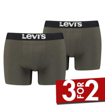 Levis 2P Base Boxer Khaki bomuld Large Herre