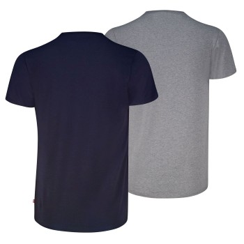 Levis 2P Base Crew Neck T-shirt Marineblå/Grå bomuld Large Herre
