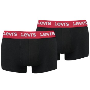 Levis 2P Base Trunk Sort/Rød bomuld X-Large Herre