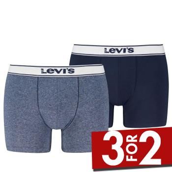 Levis 2P Base Vintage Boxer Marine/Blå bomuld XX-Large Herre