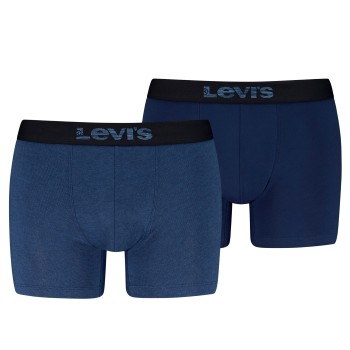 Levis 2P Men Optical Illussion Boxer Brief Marine/Blå bomuld Small Herre