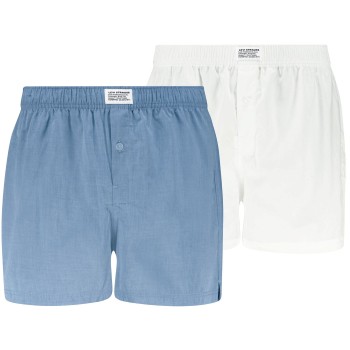 Levis 2P Men Woven Boxer Hvid/Blå bomuld Medium Herre