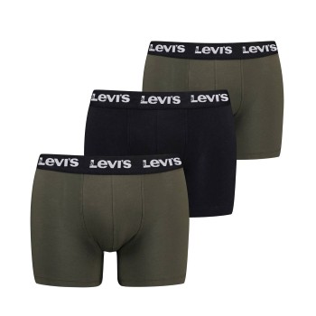 Levis 3P Repeat Logo Boxer Brief Multi Flerfarvet bomuld Small Herre
