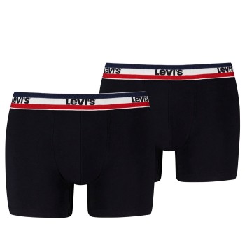 Levis 2P Sportswear Logo Base Boxer Sort bomuld Small Herre