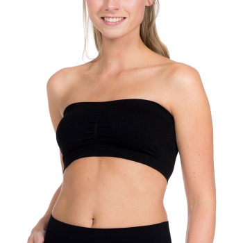 Magic BH Bandeau Push Up Bra Sort nylon Medium Dame