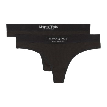 Marc O’Polo Marc O Polo Casual Thong Trusser 2P Sort bomuld Large Dame