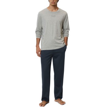 Marc O’Polo Marc O Polo Men Long Pyjama Set Marineblå/Grå bomuld X-Large Herre