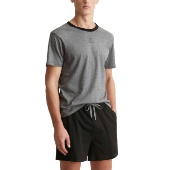 Marc O’Polo Marc O Polo Men Short Pyjama Set Sort/Grå bomuld Medium Herre