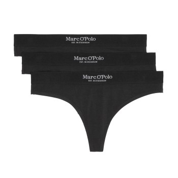 Marc O’Polo Marc O Polo String Trusser 3P Sort bomuld Small Dame