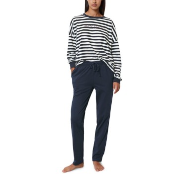 Marc O’Polo Marc O Polo Women Pyjama Set Hvid/Marine bomuld Medium Dame