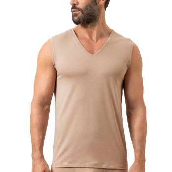 Mey Dry Cotton Breeze Muscle Shirt Beige Small Herre