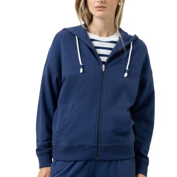 Mey Mellow Cotton Zip Hoodie Navy bomuld X-Small Dame