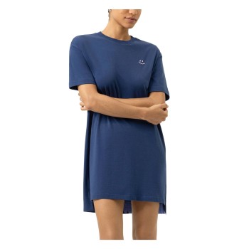 Mey Solid Love Short Sleeve Sleepshirt Navy bomuld X-Large Dame